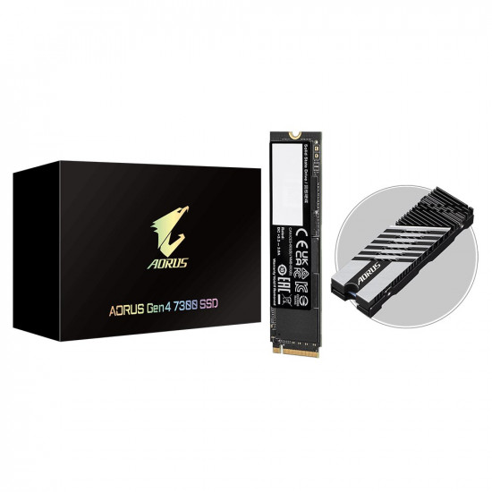 GIGABYTE AORUS Gen4 7300 SSD 2TB M.2 PCI Express 4.0 NVMe 3D TLC NAND