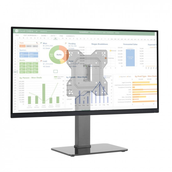 Techly ICA-LCD 323S monitor mount / stand 109.2 cm (43) Desk Black