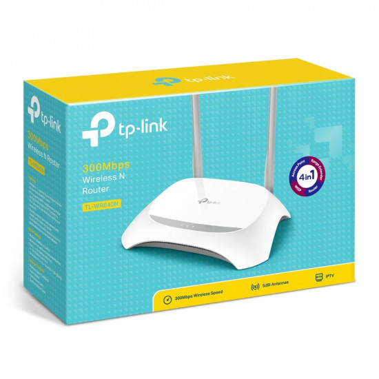 TP-Link TL-WR840N wireless router Fast Ethernet Single-band (2.4 GHz) Grey, White