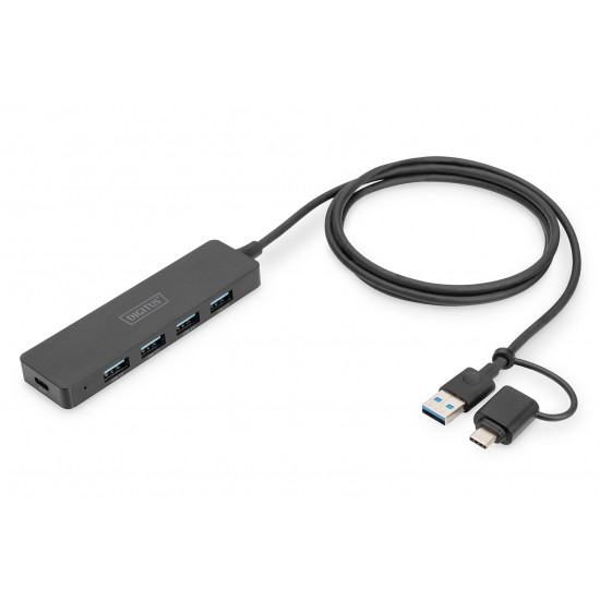 Digitus USB 3.0 Hub 4-Port, Slim Line