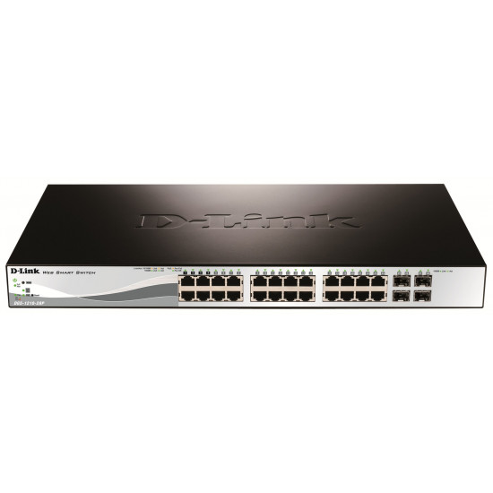 D-Link | 28-Port Gigabit Smart Managed PoE Switch | DGS-1210-28P | Managed L2+ | Desktop | 1 Gbps (RJ-45) ports quantity | SFP ports quantity | PoE ports quantity | PoE+ ports quantity | Power supply type External | month(s)