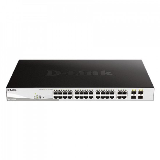 D-Link | 28-Port Gigabit Smart Managed PoE Switch | DGS-1210-28P | Managed L2+ | Desktop | 1 Gbps (RJ-45) ports quantity | SFP ports quantity | PoE ports quantity | PoE+ ports quantity | Power supply type External | month(s)