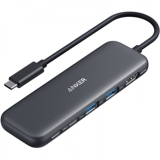 Anker USB-C Hub (5-in-1) 1 x 4K HDMI 2 x USB-A 1 x USB-C 1 x USB-C PD 100W