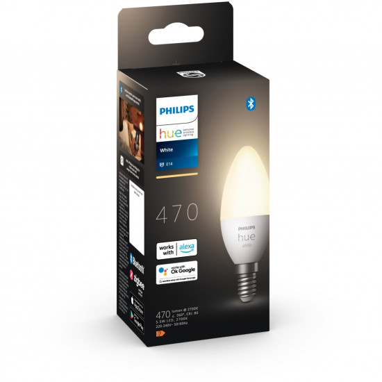 Philips Hue White E14 Kerze Einzelpack 470lm