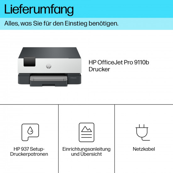 T HP OfficeJet Pro 9110b Tintenstrahldrucker A4 LAN WLAN Duplex