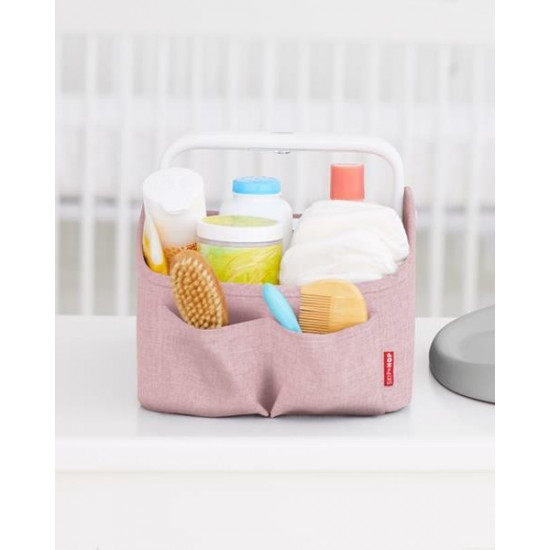 Light Up Diaper Caddy- Pink Heather