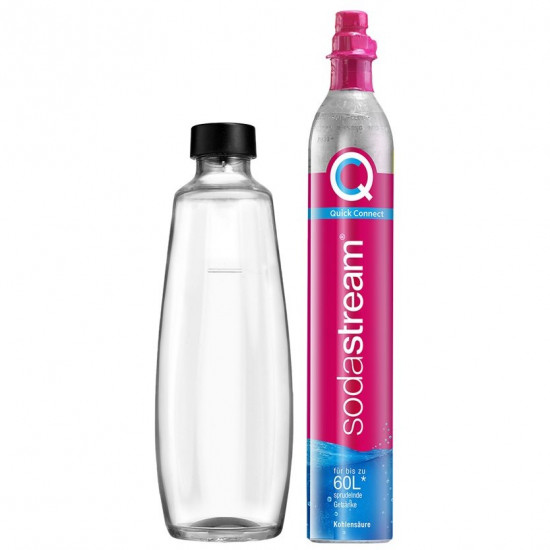 SodaStream Zubehör Glaskaraffe DUO 1-Pack + Reservezylinder