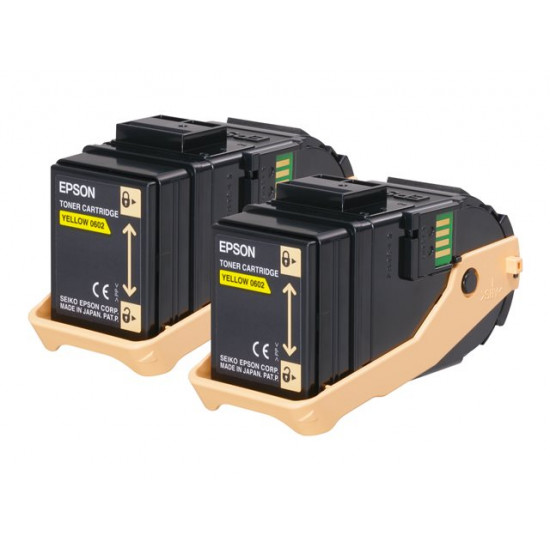 EPSON Toner Double Pack Yellow 7.5kx for AL-C9300N