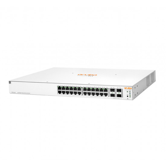 HPE Aruba Networking Aruba Instant On 1930 24G Class4 PoE 4SFP/SFP+ 370W Managed L2+ Gigabit Ethernet (10/100/1000) Power over Ethernet (PoE) 1U White