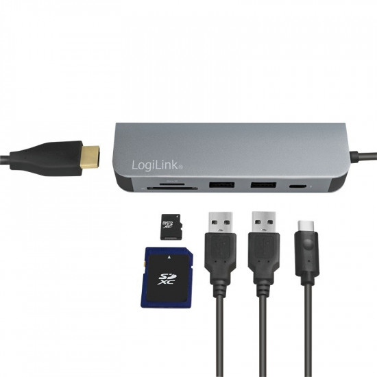 USB-C multifunction HUB, HDMI,PD,card reader