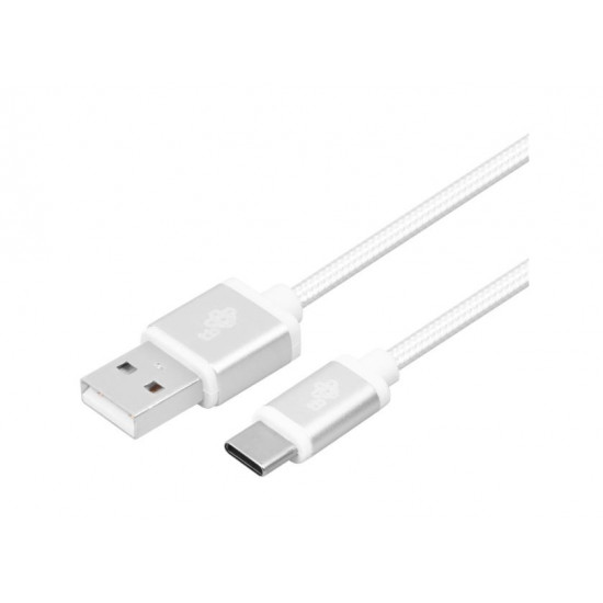 Cable USB - USB C cable 2 m silver