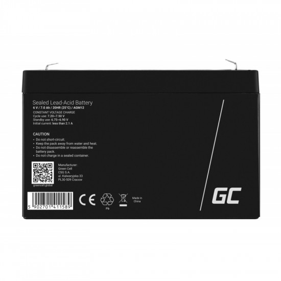 Battery AGM GC 6V 7Ah