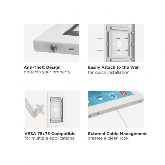 Wall tablet holder with lock MC-907W