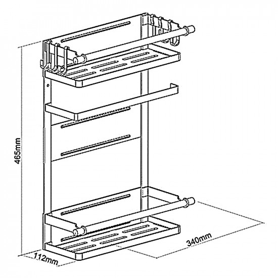 Magnetic shelf kitchen organizer Maclean MC-91