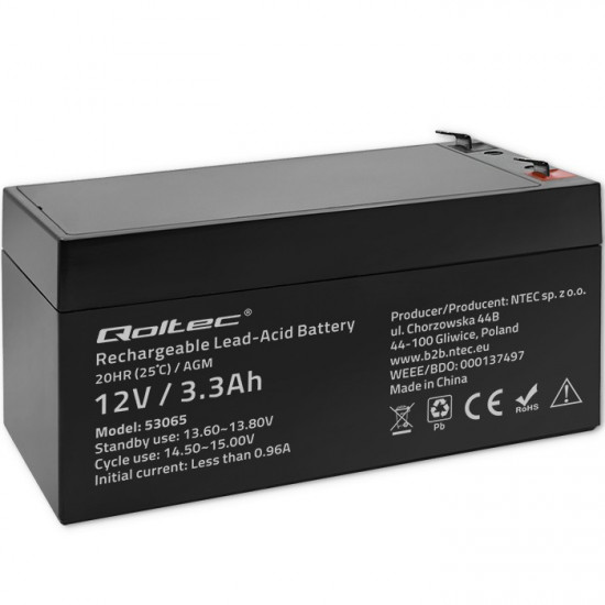 AGM battery 12V 3.3Ah, max. 49.5A