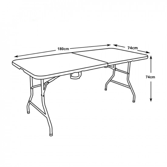 Folding catering garden table GreenBlue GB370