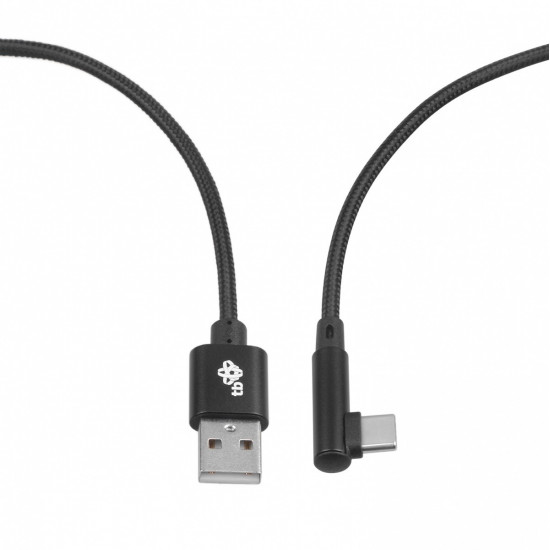 USB - USB C angle 1.5m. cable, black