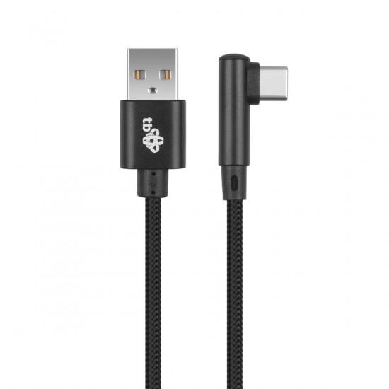 USB - USB C angle 1.5m. cable, black