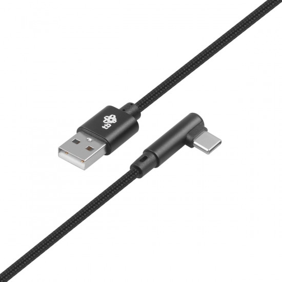 USB - USB C angle 1.5m. cable, black