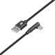 USB - USB C angle 1.5m. cable, black