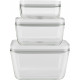 3 container set glass Fresh&Save