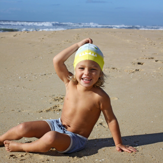 Swimming Cap Shaped - Shark Tribe, Khaki Ombre