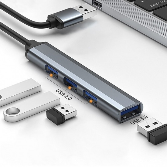 HUB adapter USB 3.0 4in1, USB 3.0, 3x USB 2