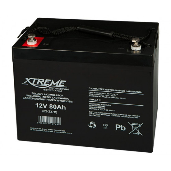 Gel battery 12V 80Ah XTREME