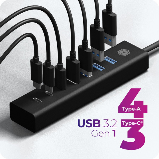 ICY BOX IB-HUB1737-C3 7-Port USB 3.2 Gen 1