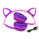 Wireless headset Bluetooth 5.0 LED for kids purple ears