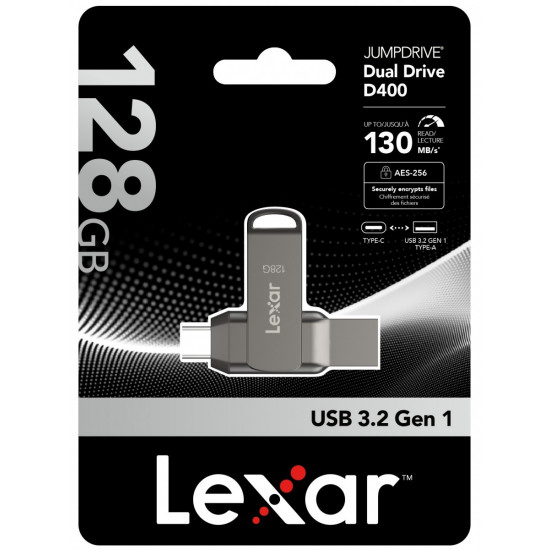 Pendrive Dual Drive D400 128GB USB-C/A 3.1 130MB/s