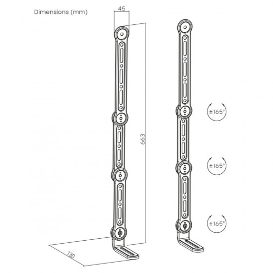 Universal VESA mount for soundbar MC-335