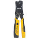 Modular plug crimping tool RJ11/RJ12/RJ22/RJ4 with a wiring tester