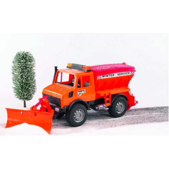 Mercedes-Benz Unimog snow blower and gritter vehicle