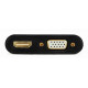 Signal converter VGA to HDMI + VGA black, 15 cm