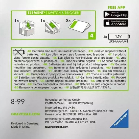 Gravitrax Power Element Switch & Trigger