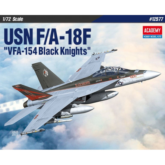 Plastic model Plane USN F/A-18F VFA-154 Black Kinghts 1/72