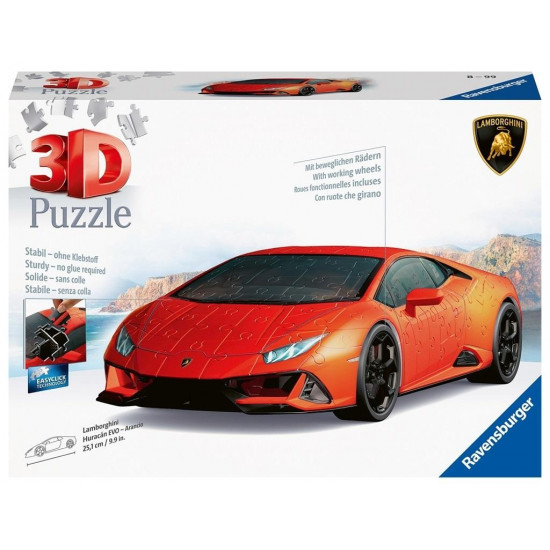 Puzzles 108 elements 3D Lamborghini Huracan Evo Arancio vehicles