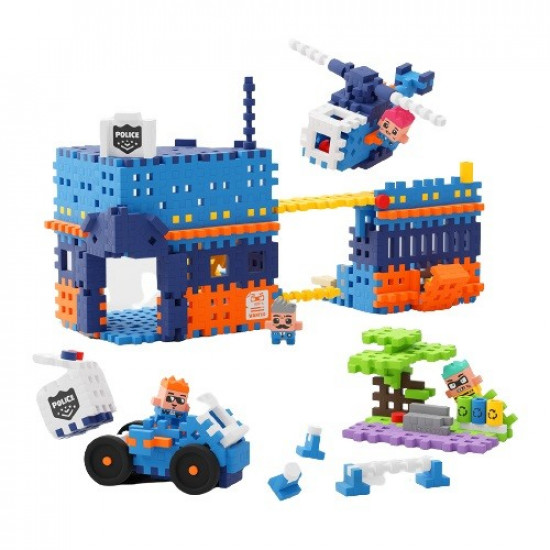 Construction blocks Mini Waffle - Police station