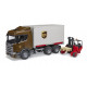 Vehicle Scania Super 560R UPS container with forklift