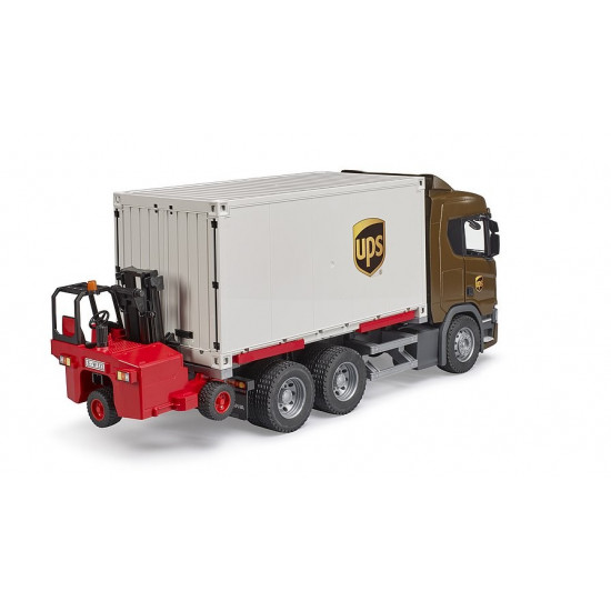 Vehicle Scania Super 560R UPS container with forklift