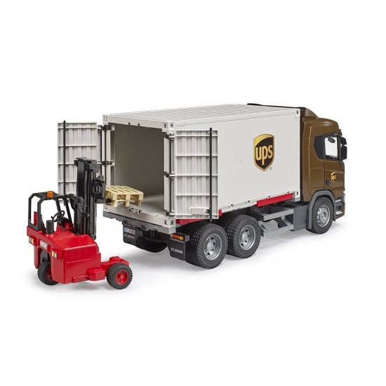 Vehicle Scania Super 560R UPS container with forklift