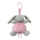 Gray bunny music box 18 cm