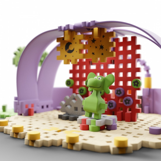 Blocks Mini Waffle - Diplodocus and stage 148 elements