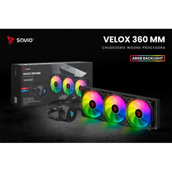 CPU liquid VELOX 360 mm SAVIO