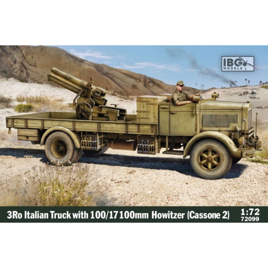 Model plastikowy 3Ro Italian Truck with 100/17 100mm Howitzer 1/72