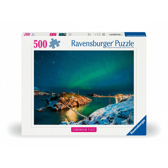 Puzzle 500 pieces Aurora at Bergsfjord