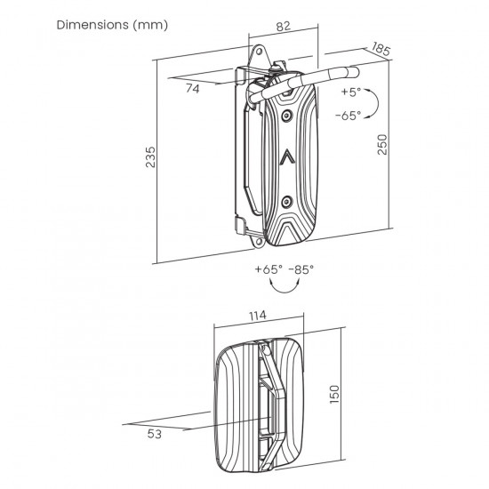 Maclean wall mounted bicycle holder MC-998