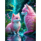 Diamond Mosaic - Pink Foxes