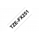 Brother | TZe-FX251 Flexible ID Laminated Tape | Black on White | TZe | 8 m | 2.4 cm